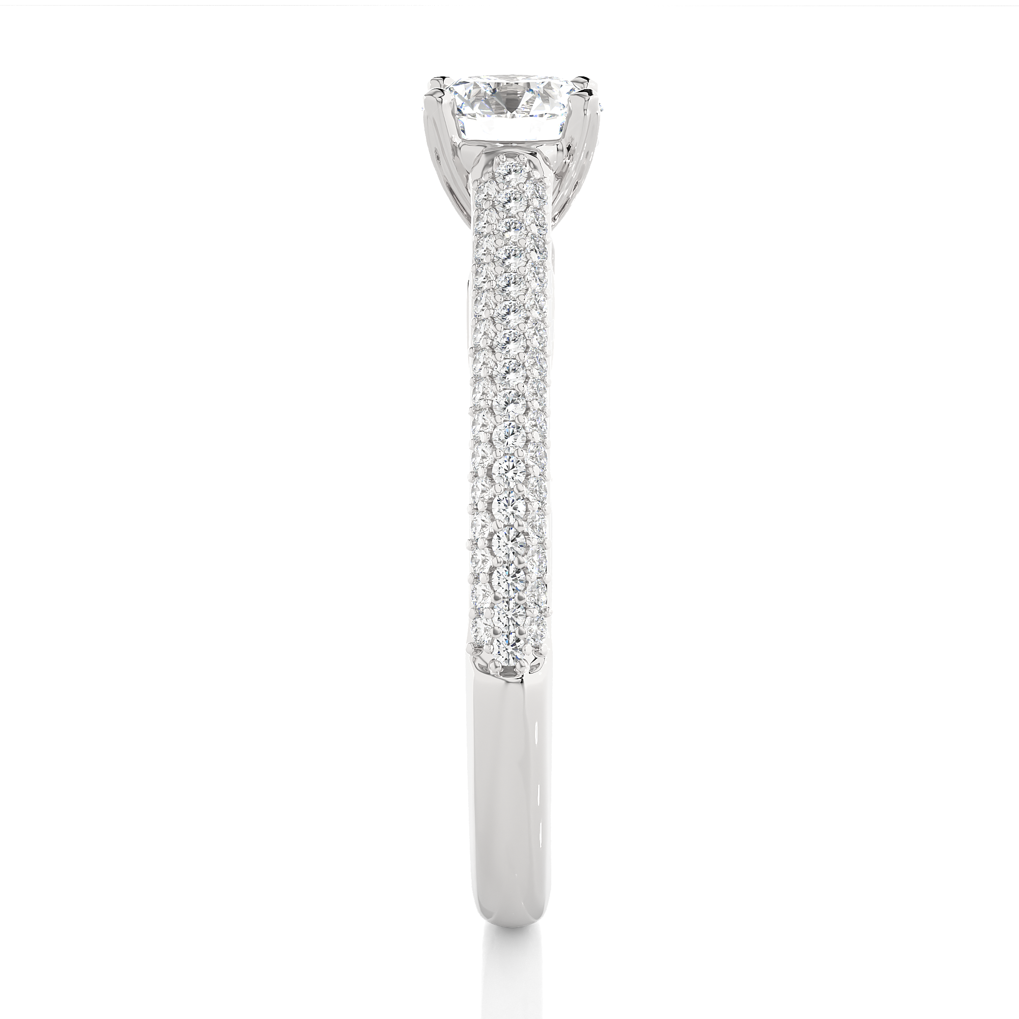 0.51 Carat H Color VS1 Clarity Diamond Studded Natural Diamond Ring.